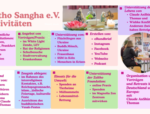 Übersicht der Aktivitäten des Zaltho Sangha e.V.